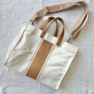 large canvas tote bag w/ adjustable strap